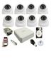 Imagem de Kit 8 Câmeras Dome FULL Hd 1080p Dvr Hilook 08ch C/Hd 500gb