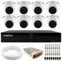 Imagem de Kit 8 Câmeras Dome VHL 1220 D G2 HDCVI 2 megapixels Intelbras Visão Noturna 20m + Dvr Tudo Forte TFHDX 3308 8 Canais Com App Xmeye