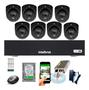 Imagem de Kit 8 Câmeras Intelbras 3220 D Fullhd Com Áudio Dvr 16 Ch 1t