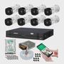 Imagem de Kit 8 Câmeras Intelbras Multi HD 1120b Dvr 8 Canais com HD