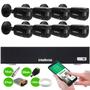 Imagem de Kit 8 Câmeras Intelbras VHD 1230 B Full HD 1080p Bullet Black G7 Visão Noturna 30m IP67 + Dvr Intelbras MHDX 1108-C 8 Canais