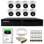 Imagem de Kit 8 Câmeras Intelbras VHD 3230 D G7 Dome Full HD Visão Noturna de 30m IP67 + Dvr Tudo Forte TFHDX 3308 8 Canais Com App Xmeye + HD 2TB BarraCuda