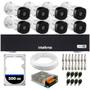 Imagem de Kit 8 Câmeras Intelbras VHL 1220 B Bullet HDCVI Full HD 1080p Visão Noturna 20m Proteção IP66 + DVR Gravador de Vídeo MHDX 1108-C 8 Canais + HD 500GB