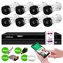 Imagem de Kit 8 Câmeras Intelbras VHL 1220 B Full HD 1080 Lite + DVR Intelbras + Acessórios Completo - Câmeras com 20m Infravermelho de Visão Noturna