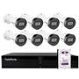 Imagem de Kit 8 Câmeras Intelbras VLP 1230 B IP Bullet Full HD 1080p IP67 Visão Noturna 30m + DVR Tudo Forte TFHDX 3308 8 Canais + HD 1TB Purple