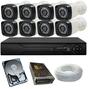 Imagem de Kit 8 Cameras Segurança 1080p Full Hd 12Mp Dvr 8 Canais Multi Hd 8ch Alta Resolução c/ Acessórios