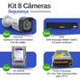 Imagem de Kit 8 Câmeras Segurança Full HD DVR Intelbras 8 Canais Com HD Completo