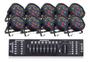 Imagem de Kit 8 Canhao De Led 18 Leds 1w Rgb Dmx Iluminacao + Mesa DMX