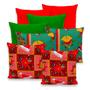 Imagem de Kit 8 Capas Almofadas Natal 40x40cm Lisas/Estampadas