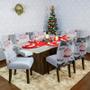 Imagem de Kit 8 Capas Cadeira Jantar Natal Tecido Premium Noite de Luz
