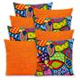 Imagem de Kit 8 Capas de Almofada 40x40 Lisa e Estampada com Zíper Gorgurinho
