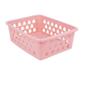 Imagem de Kit 8 Cestos Multiuso Médio Rosa 20X6,5X15Cm Pp 1032 Uninjet
