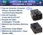 Imagem de Kit 8 Conector 4 Vias Technoise Com Trava Macho E Fêmea Som