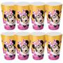 Imagem de Kit 8 Copos Festa Infantil Melamina Rosa Minnie Disney 300ml - Tuut