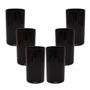 Imagem de Kit 8 Copos Long Drink 280Ml Preto Policarbonato Texturizado