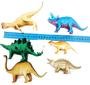 Imagem de Kit 8 Dinossauro De Borracha Miniatura Brinquedo Jurassic