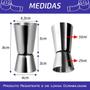 Imagem de Kit 8 Dosador Inox Bebidas Duplo 25Ml 50Ml Medidor Drink Gin