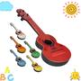 Imagem de Kit 8 Instrumentos Musical Violão Pandeiro Flauta Guitarra Bumbo Infantil Brinquedo Banda