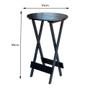 Imagem de Kit 8 Jogos de Mesa Bistrô de Madeira com 2 Cadeiras Dobravel Ideal para Bar e Restaurante Preto