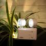 Imagem de Kit 8 Luminária Emergência Bloco Autônomo LED 2 Faróis 18W 3000 lm 100-240V