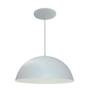 Imagem de Kit 8 Luminária Pendente Meia Lua 34cm Com Interior Branco Brilho Com Fiação 110/220v