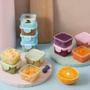 Imagem de Kit 8 Mini Potes com tampa hermetica Para Alimento Papinha Lancheira Em Plástico 