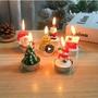 Imagem de Kit 8 Mini Velas Decorativas De Natal Papai Noel Decoração
