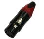 Imagem de Kit 8 pçs plug xlr femêa - vermelho e preto ( cannon femea )