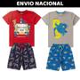 Imagem de Kit 8 Peças de Roupas Infantil Masculina - 4 Camisetas + 4 Bermudas -  - Kit com 4 Conjuntos