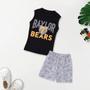 Imagem de Kit 8 Peças Roupa Infantil Verão Menina - 4 Conjunto Regata Calor Moletinho Criança e Bebe Feminino 4 Camiseta 4 Short