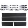 Imagem de Kit 8 Peças Soleira Adesivo Porta Kwid 2017 a 2020 - Preto