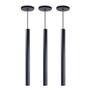 Imagem de Kit 8 Pendente Luminária Tubo Preto 50 Cm + Lâmpada LED Branco Neutro