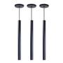 Imagem de Kit 8 Pendente Tubo Preto 50 Cm + Lâmpada LED Branco Neutro