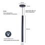 Imagem de Kit 8 Pendente Tubo Preto 50 Cm + Lâmpada LED Branco Neutro