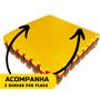 Imagem de Kit 8 Placa Tapete Infantil Peça EVA Estilo Tatame 50x50cm 10mm (2m²) Emborrachado Crianças Bebes Exercícios c/ Encaixe + Bordas Acabamento