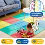 Imagem de Kit 8 Placa Tapete Infantil Peça EVA Estilo Tatame 50x50cm 10mm (2m²) Emborrachado Crianças Bebes Exercícios c/ Encaixe + Bordas Acabamento