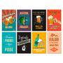 Imagem de Kit 8 Placas Frases Bebidas Cerveja Churrasco 20x30 cm Mdf