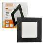 Imagem de Kit 8 Plafon Quadrado Embutir 6w Preto 12x12 Branco Frio 6500K