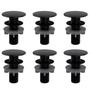 Imagem de Kit 8 Plug Tapa Furo Preto Acabamento Redondo Torneira Balcão Parede Bidê Blukit 50mm