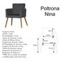 Imagem de Kit 8 Poltrona para Sala Nina Platinum Decor Grafite