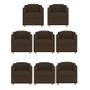 Imagem de Kit 8 Poltronas Decorativa Bia Suede Marrom - TWdecora