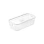 Imagem de Kit 8 Pote Hermético Slim Multiuso 845 ML Branco 22x10x6Cm