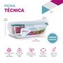 Imagem de KIT 8 Potes de Vidro Retangular com Tampa Hermética 370ml