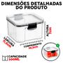 Imagem de Kit 8 Potes Herméticos 2 Potes 2,15L 2 Potes 950ml 4 POTES 450ml Com Trava Reforçada 