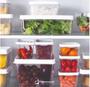 Imagem de Kit 8 Potes Para Alimentos Retangular 13,5x9x6 Cm 525 ML