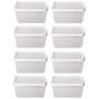 Imagem de Kit 8 Potes Para Alimentos Retangular 13,5x9x6 Cm 525 ML