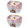 Imagem de Kit 8 Potes Para Alimentos Retangular 280 ML Transparente