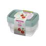 Imagem de Kit 8 Potes Para Alimentos Retangular 280 ML Transparente