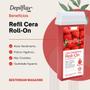 Imagem de Kit 8 Refil Cera Depilatoria Corporal Profissional Depilação Roll On Depilflax Morango 100g