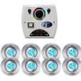 Imagem de Kit 8 refletor hiper led rgb 9w c/ comando four fix wi-fi